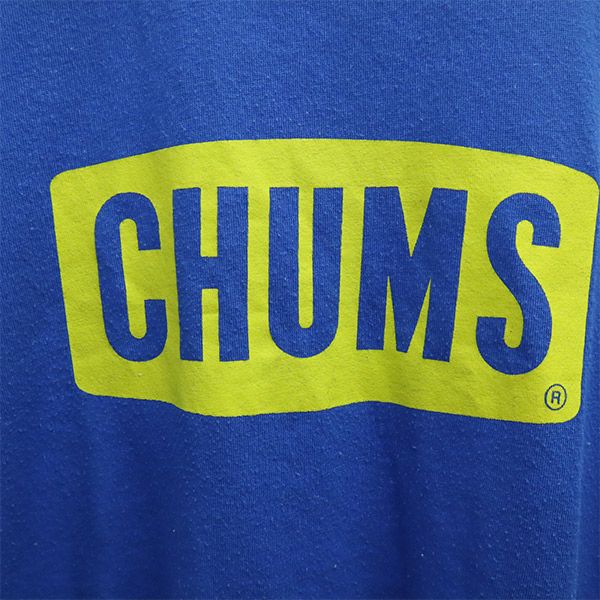 チャムス ロゴ プリント 半袖 Tシャツ WM ブルー CHUMS アウトドア レディース