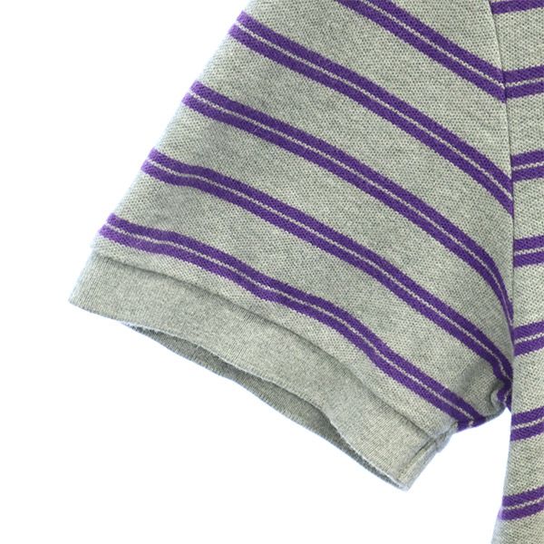 ナイキ ボーダー 半袖 ポロシャツ S グレー NIKE メンズ