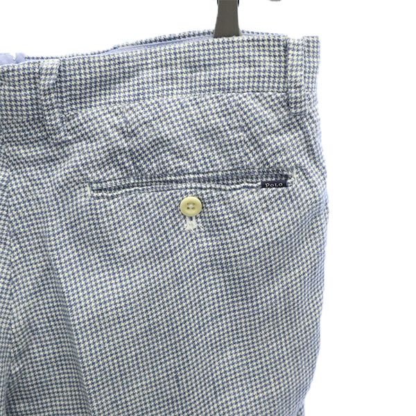 ポロラルフローレン 千鳥格子柄 ショートパンツ w30 ブルー POLO RALPH LAUREN メンズ