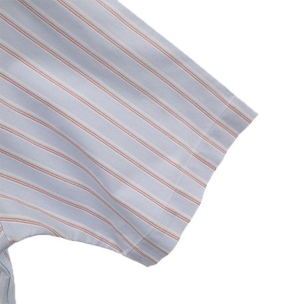 エルエルビーン アウトドア ストライプ 半袖 ボタンダウンシャツ 15-REG ブルー L.L.Bean メンズ