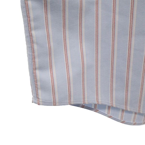 エルエルビーン アウトドア ストライプ 半袖 ボタンダウンシャツ 15-REG ブルー L.L.Bean メンズ