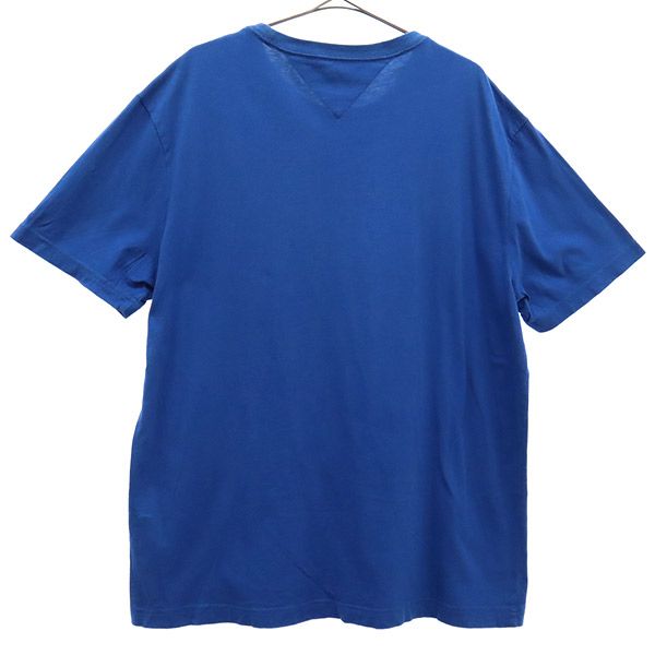 トミーヒルフィガー プリント 半袖 Tシャツ L/G ブルー TOMMY HILFIGER メンズ