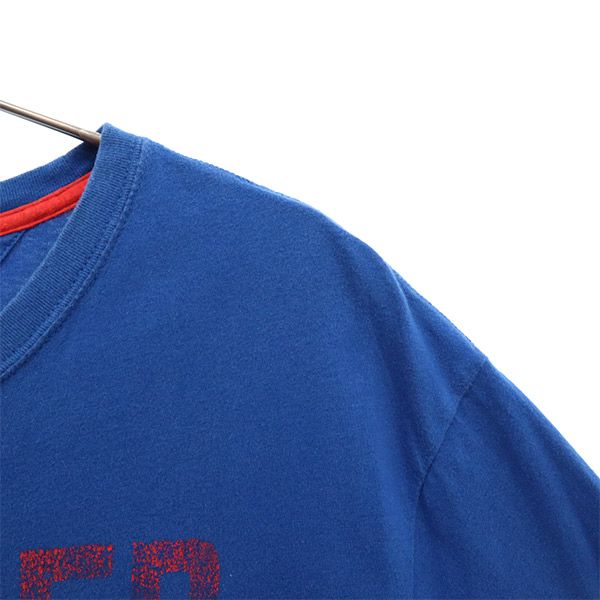 トミーヒルフィガー プリント 半袖 Tシャツ L/G ブルー TOMMY HILFIGER メンズ
