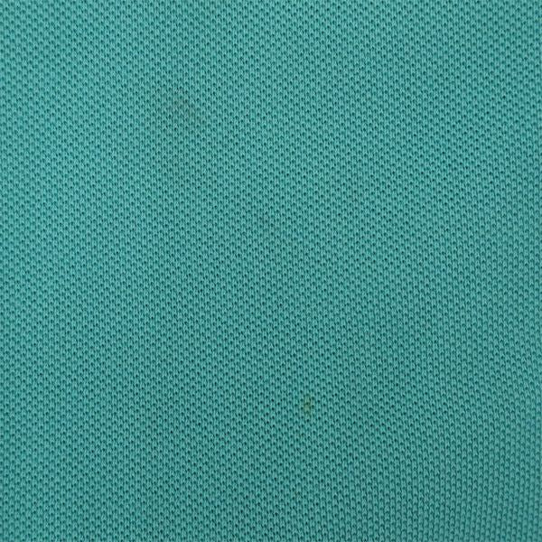 POLO RALPH LAUREN ポロラルフローレン プリント 半袖 ダメージ加工 ポロシャツ L グリーン 鹿の子 メンズ