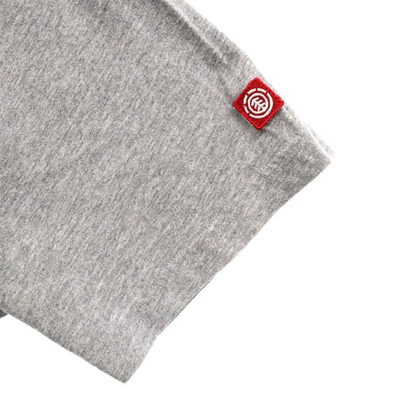 エレメント ロゴプリント 半袖 Tシャツ M グレー ELEMENT ワッペン メンズ