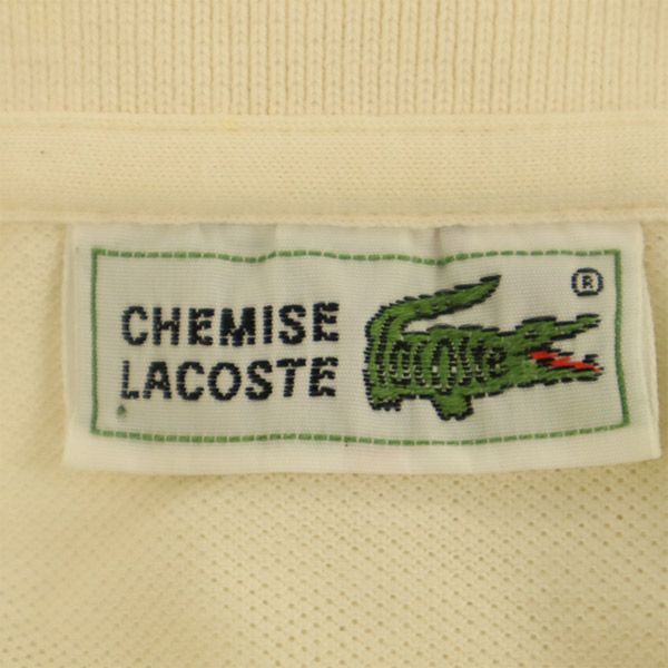 シュミーズラコステ ワッペン 半袖 ポロシャツ 3 ホワイト CHEMISE LACOSTE 鹿の子 メンズ