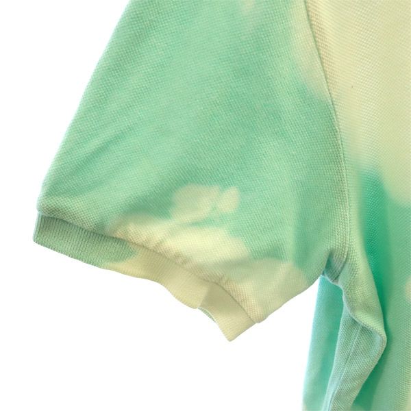 ポロバイラルフローレン 総柄 半袖 ポロシャツ S グリーン系 Polo by Ralph Lauren 鹿の子 カスタムフィット メンズ