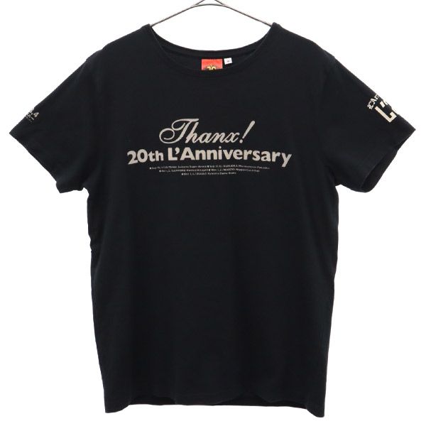 ラルクアンシエル 20周年 ツアー プリント 半袖 Tシャツ M ブラック L'Arc~en~Ciel バンT メンズ
