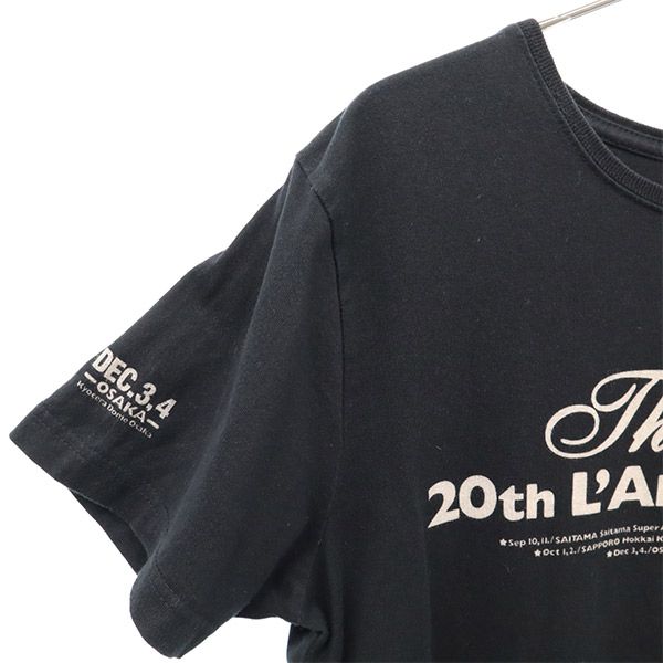 ラルクアンシエル 20周年 ツアー プリント 半袖 Tシャツ M ブラック L'Arc~en~Ciel バンT メンズ