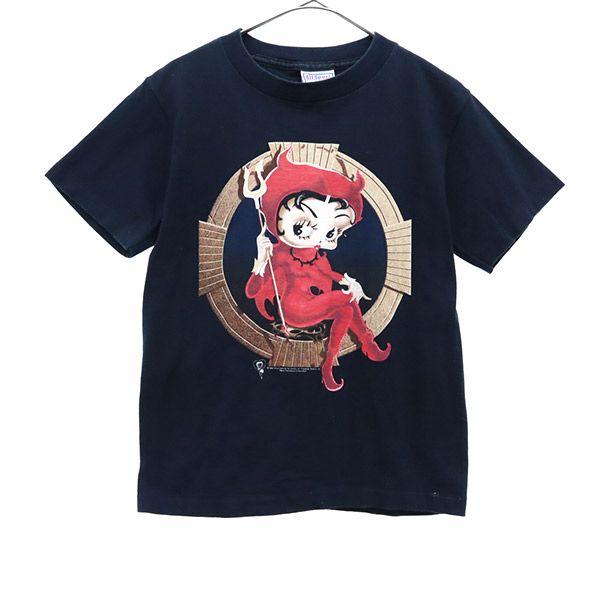 オールスポーツ 90s USA製 ベティーブーププリント 半袖 Tシャツ Youth M ブラック ALL SPORTS レディース
