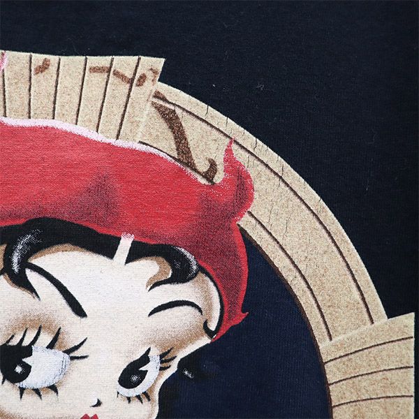 オールスポーツ 90s USA製 ベティーブーププリント 半袖 Tシャツ Youth M ブラック ALL SPORTS レディース