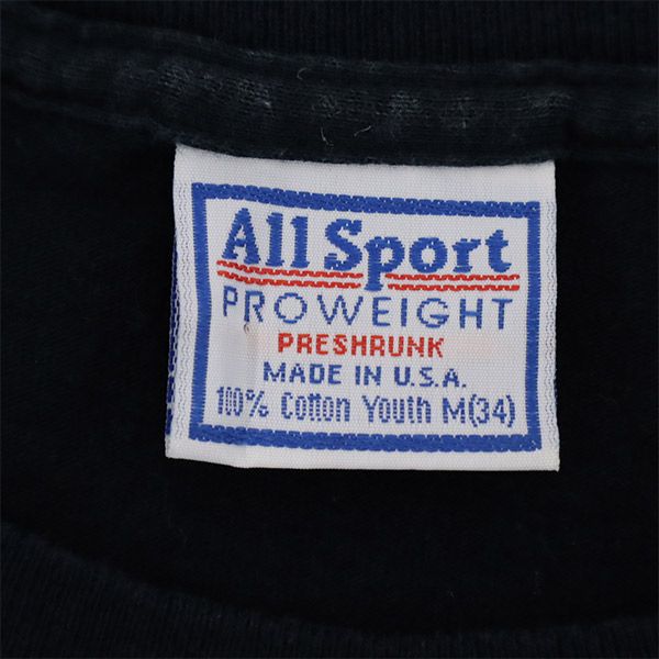 オールスポーツ 90s USA製 ベティーブーププリント 半袖 Tシャツ Youth M ブラック ALL SPORTS レディース