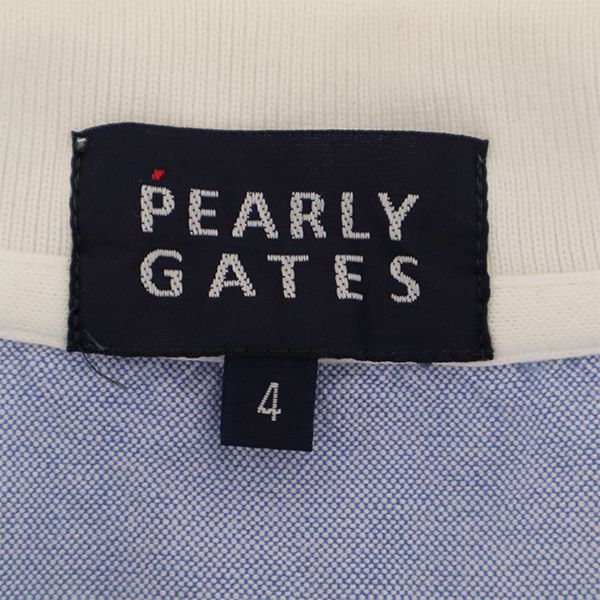 PEARLY GATES パーリーゲイツ チェック柄 ゴルフ 半袖 ポロシャツ 4 パープル系 メンズ