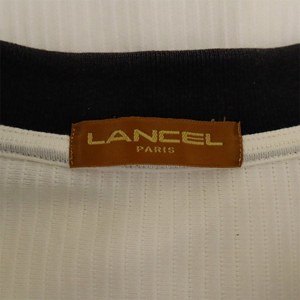 ランセル 日本製 半袖 ポロシャツ ホワイト LANCEL メンズ
