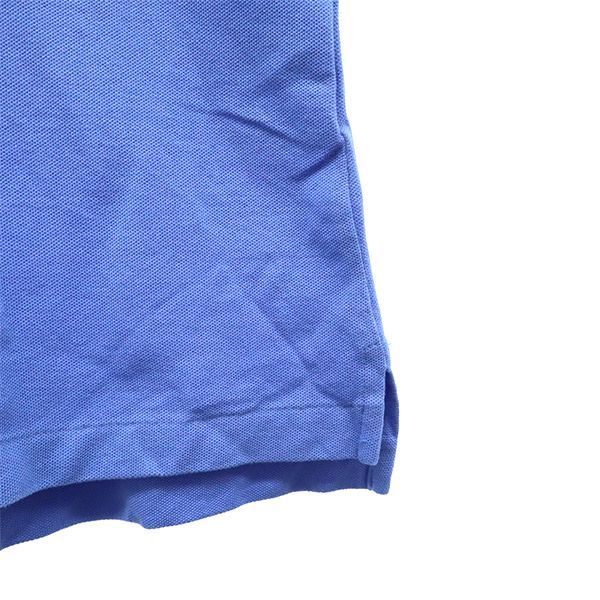 ラルフローレン 半袖 ポロシャツ M ブルー RALPH LAUREN 鹿の子 レディース