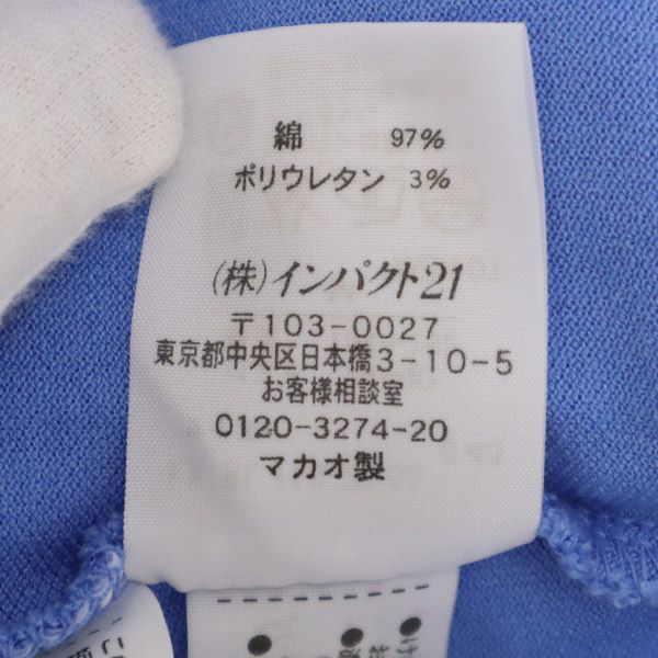 ラルフローレン 半袖 ポロシャツ M ブルー RALPH LAUREN 鹿の子 レディース