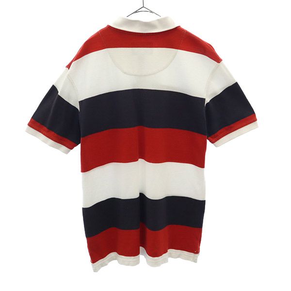 ティンバーランド ボーダー 半袖 ポロシャツ M Timberland 鹿の子 メンズ