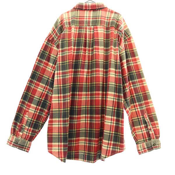 ジェイクルー 巨人タグ チェック 長袖 ネルシャツ XL グレー×ピンク J.CREW メンズ