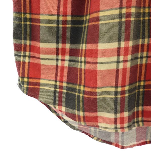 ジェイクルー 巨人タグ チェック 長袖 ネルシャツ XL グレー×ピンク J.CREW メンズ