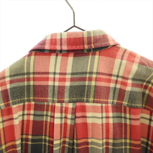 ジェイクルー 巨人タグ チェック 長袖 ネルシャツ XL グレー×ピンク J.CREW メンズ