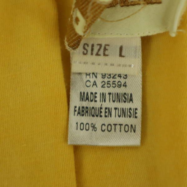 ディーゼル プリント 半袖 Vネック Tシャツ L イエロー DIESEL メンズ