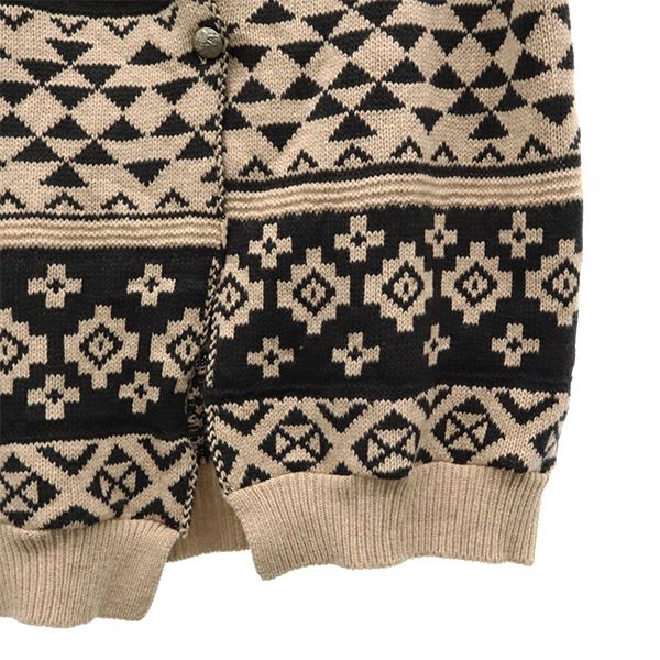 未使用 sugar Rose シュガーローズ 日本製 総柄 ニットカーディガン F ベージュ レディース