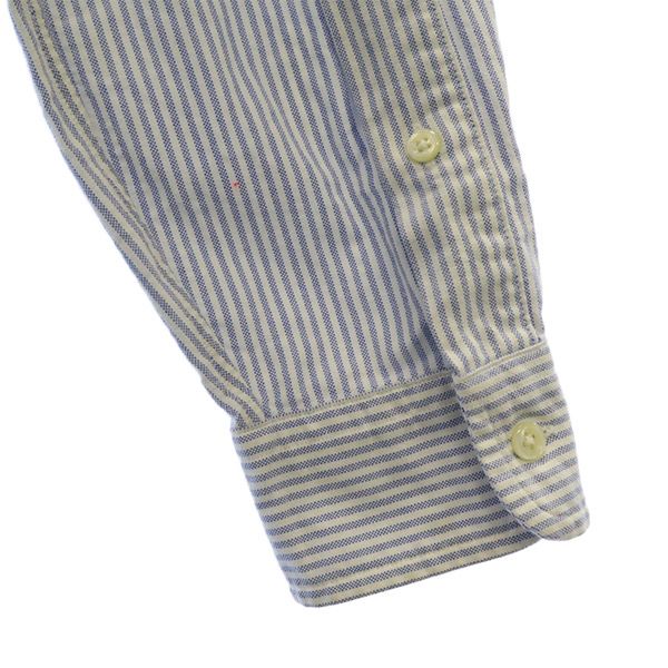 ラルフローレン ストライプ 長袖 オックスフォード ボタンダウンシャツ SP ホワイト×ブルー RALPH LAUREN メンズ