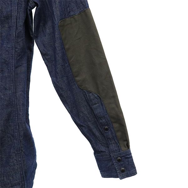 G-STAR RAW ジースターロウ ワッペン 長袖 デニムシャツ S ネイビー ロゴ メンズ