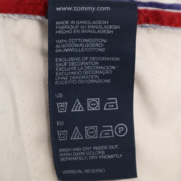 トミーヒルフィガー ロゴ刺繍 チノパンツ W36 ベージュ TOMMY HILFIGER メンズ