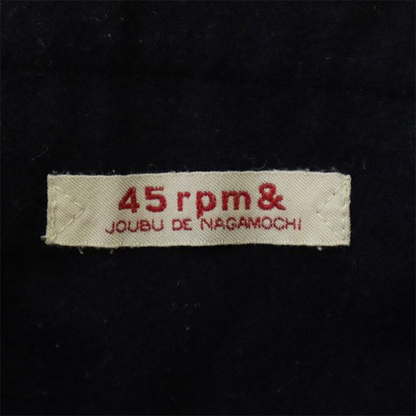 フォーティファイブアールピーエムアンド ノーカラー ダブルブレスト ウールジャケット 1 ネイビー 45rpm& レディース