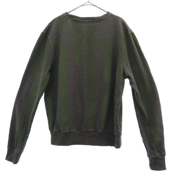 Christopher RAEBURN クリストファーレイバン プリント 長袖 トレーナー S グレー スウェット メンズ