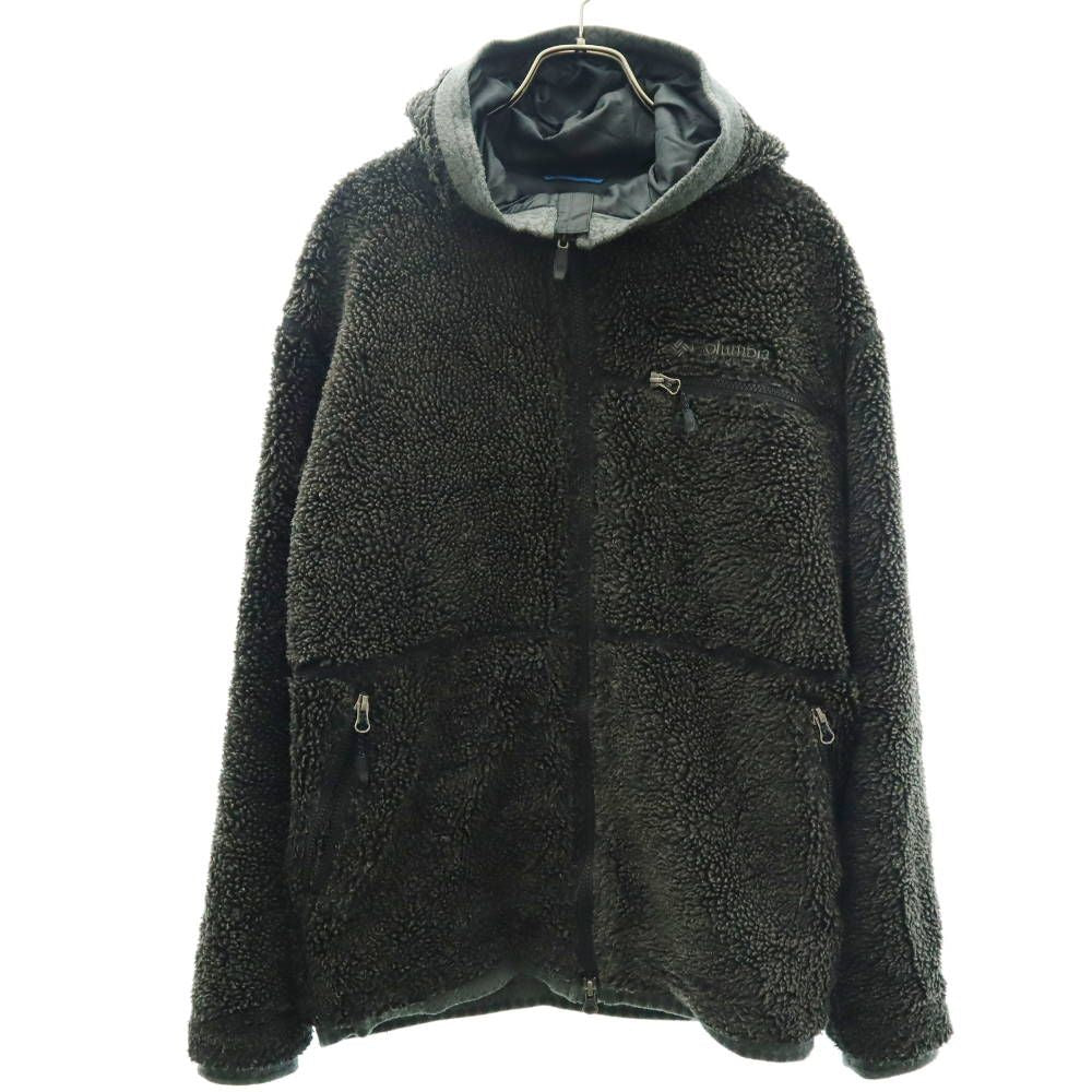 コロンビア 長袖 ボア アウトドアジャケット M グレー Columbia フード メンズ