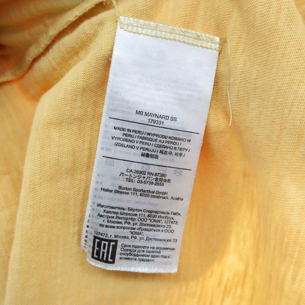 バートン 半袖 Tシャツ M オレンジ BURTON メンズ