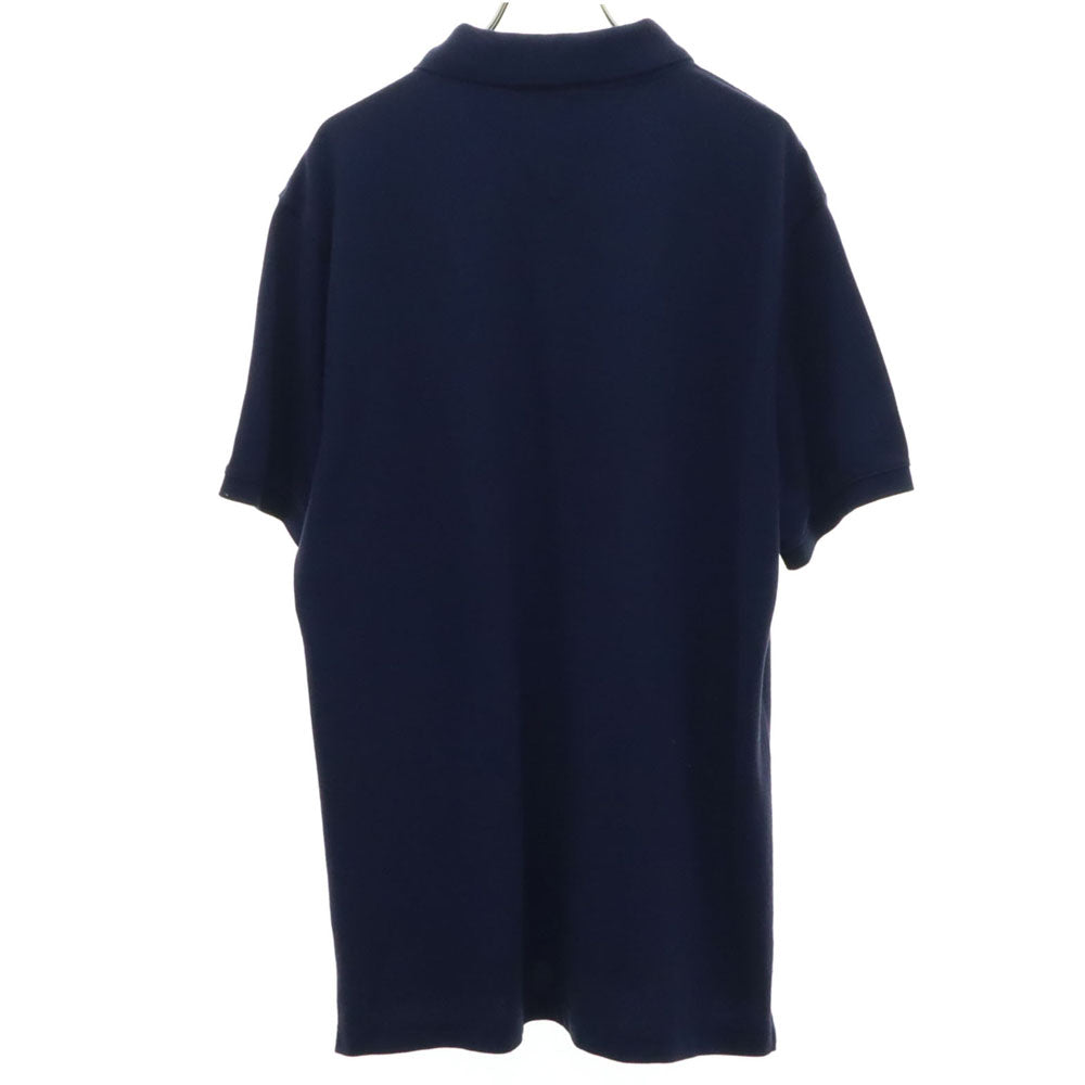 トミーヒルフィガー 半袖 ポロシャツ XL ネイビー TOMMY HILFIGER 鹿の子地 メンズ