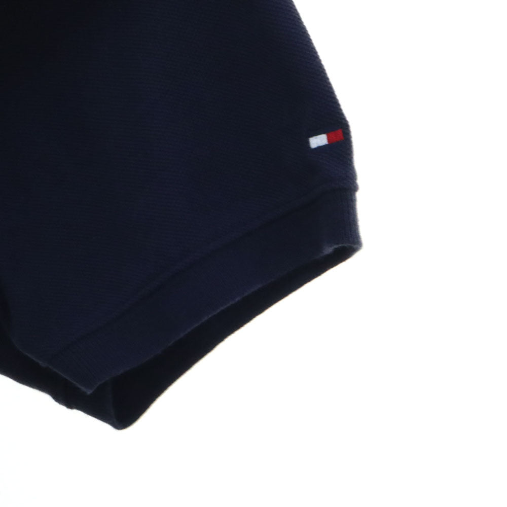 トミーヒルフィガー 半袖 ポロシャツ XL ネイビー TOMMY HILFIGER 鹿の子地 メンズ