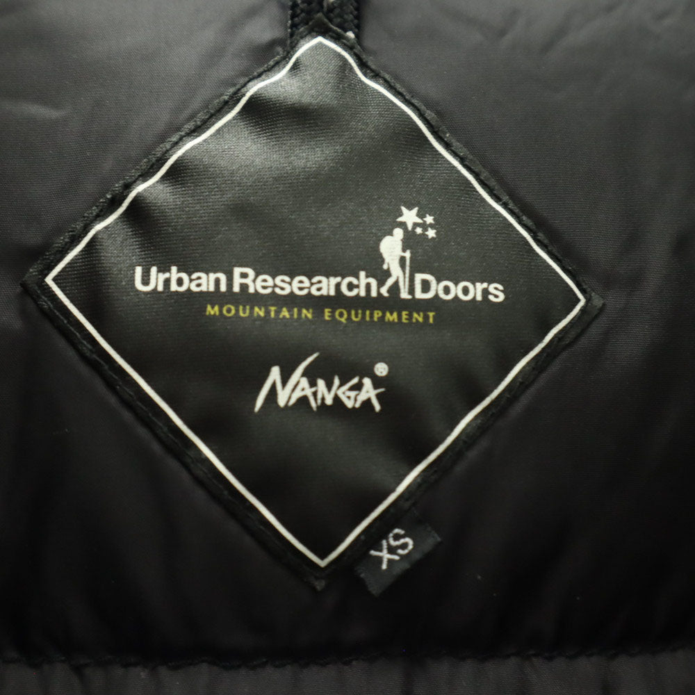 アーバンリサーチドアーズ ダブルジップ フード付き ダウンジャケット XS ブラック URBAN RESEARCH DOORS レディース