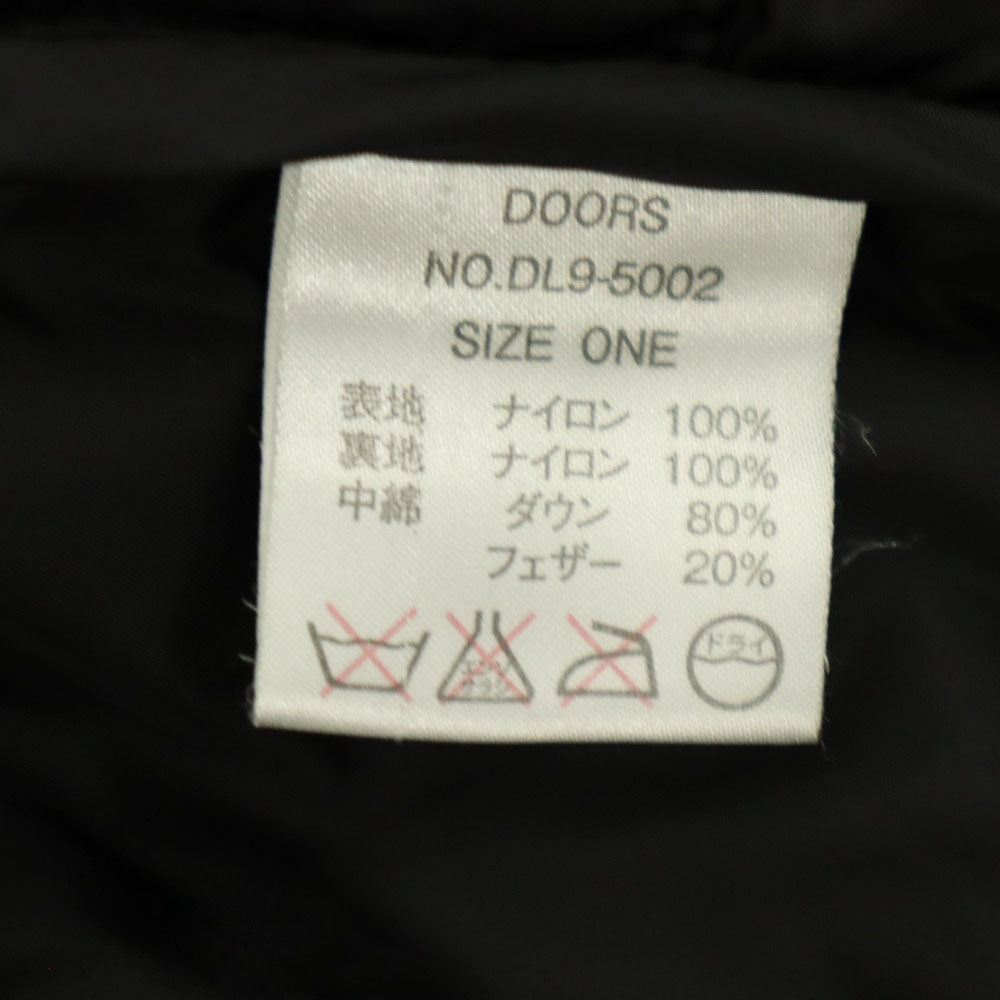 アーバンリサーチドアーズ ダブルジップ フード付き ダウンジャケット XS ブラック URBAN RESEARCH DOORS レディース