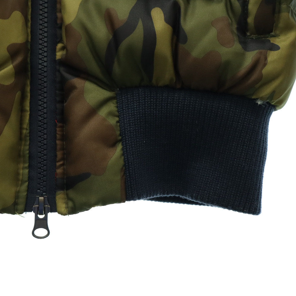 HYDROGEN ハイドロゲン 迷彩柄 BRONZAJI ダウンジャケット M カーキ フード着脱可 ワッペン メンズ