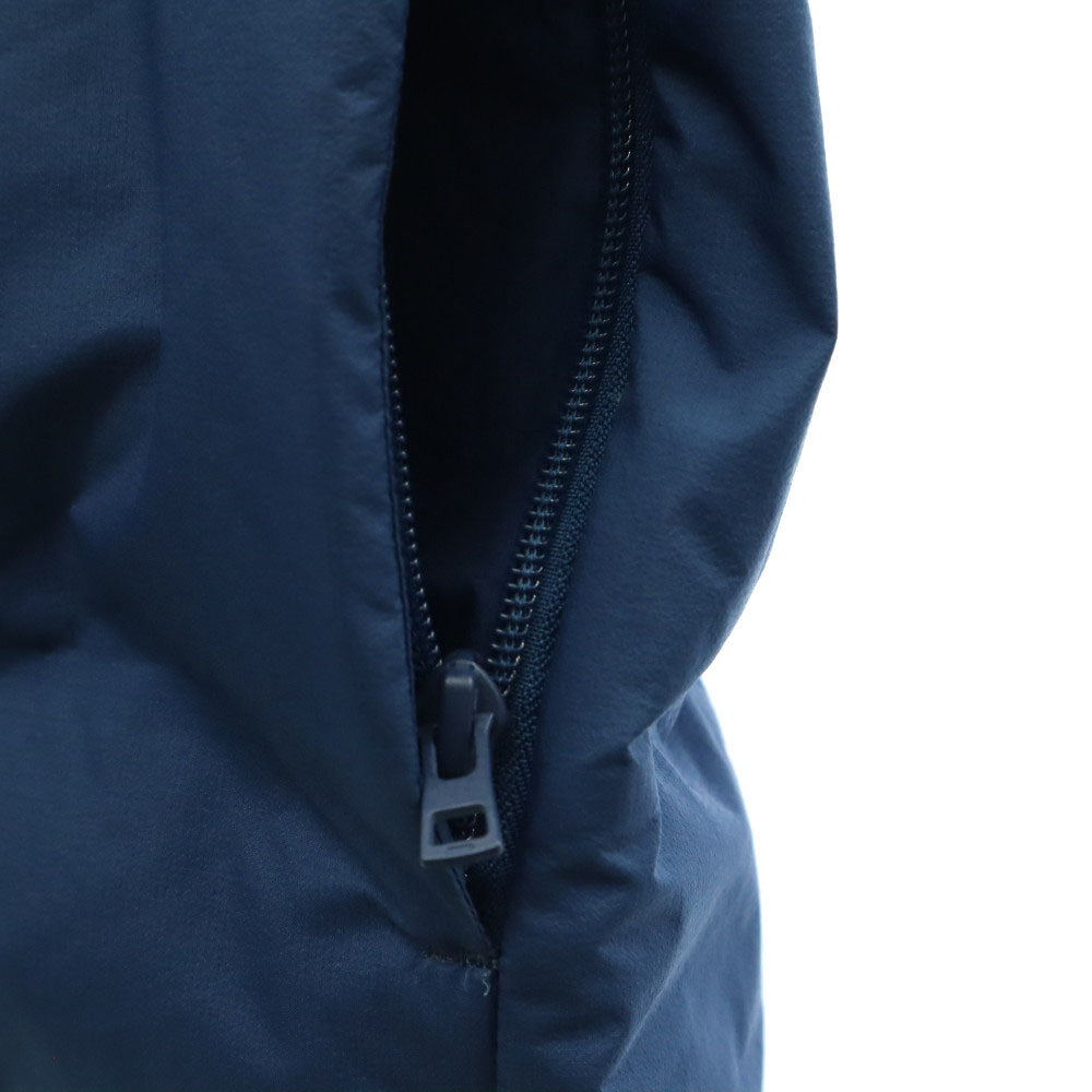 ユニクロ フード付き シームレス ダウンジャケット M ブルー UNIQLO メンズ