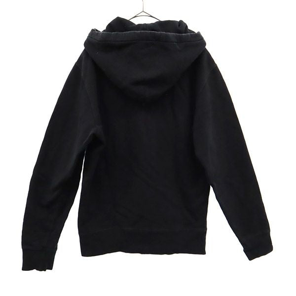 ディーゼル プリント柄 長袖 スウェットパーカー S ブラック DIESEL 裏起毛 プルパーカー メンズ