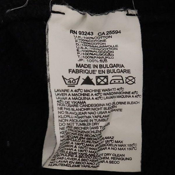 ディーゼル プリント柄 長袖 スウェットパーカー S ブラック DIESEL 裏起毛 プルパーカー メンズ