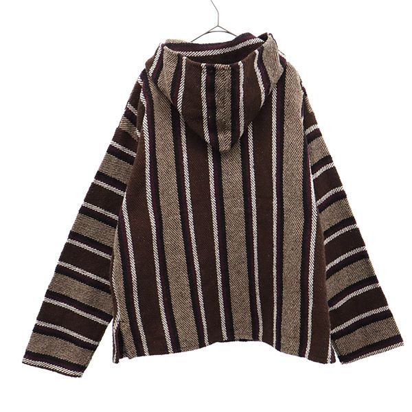 MOLINA モリーナ 総柄 長袖 メキシカン パーカー 42 ブラウン系 プルオーバー メンズ