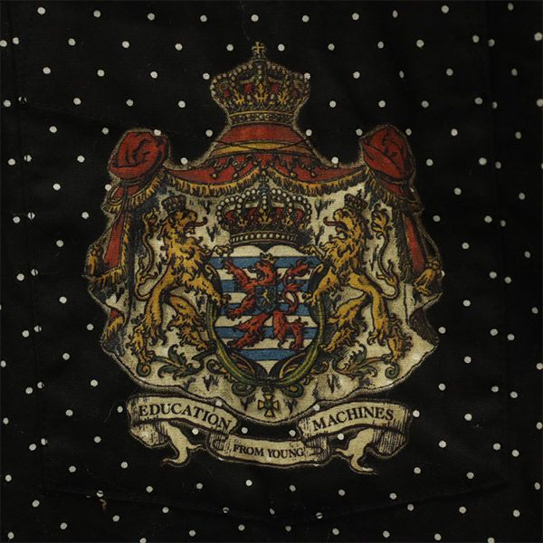 Young Machines ヤングマシーン レオパード柄×ドット柄 長袖 シャツ 3 ブラウン×ブラック メンズ