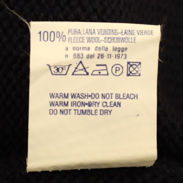 トラサルディ ジーンズ ウール 刺繍柄 長袖 セーター M ニット メンズ