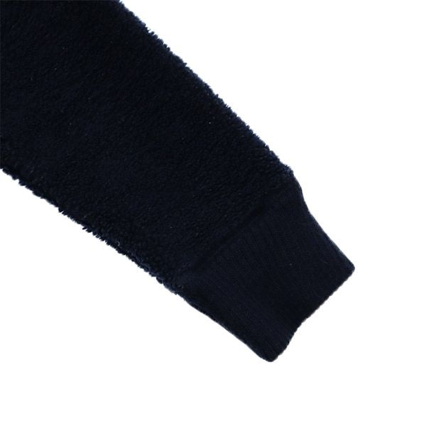 GYMPHLEX ジムフレックス ワンポイント刺繍 長袖 ボアフリース ジップパーカー 12 ネイビー レディース