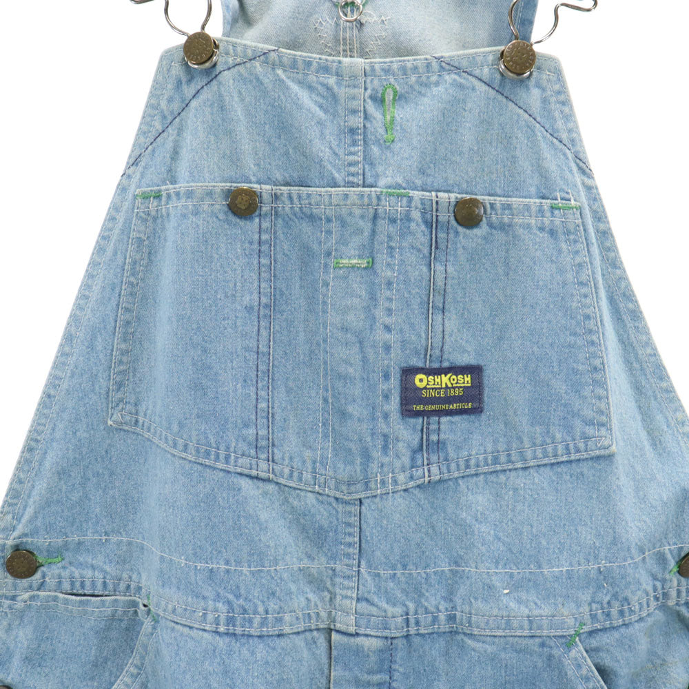 OSHKOSH オシュコシュ 80s USA製 ヴィンテージ 42タロン リメイク デニム オーバーオール W32 メンズ