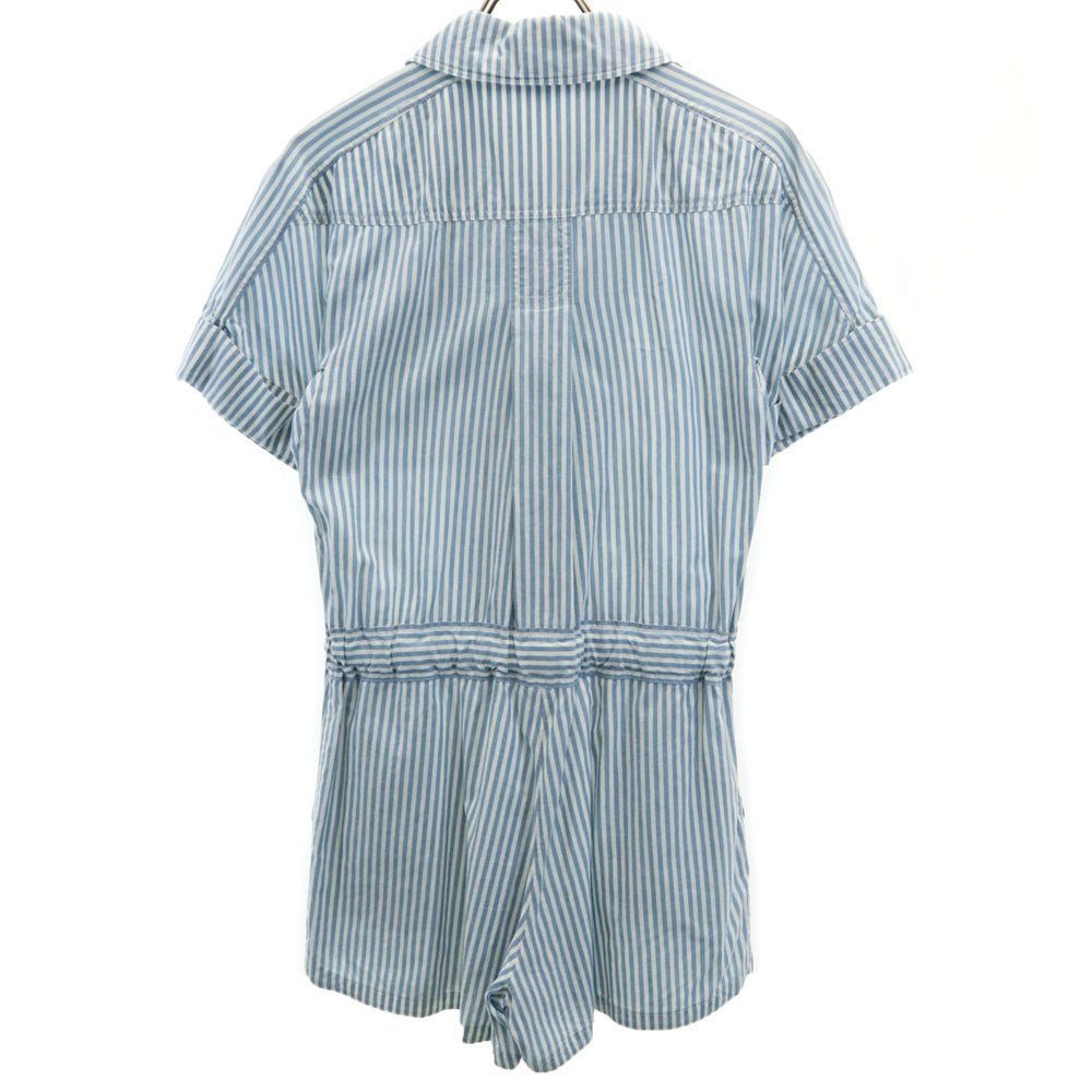 MARC BY MARC JACOBS マークバイマークジェイコブス ストライプ 半袖 オールインワン 4 ブルー系 レディース