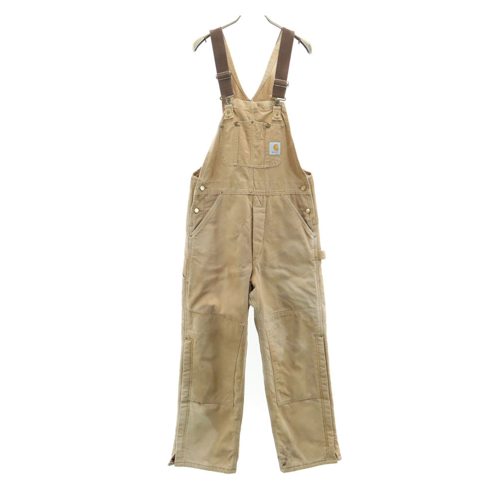 カーハート 90s オールド オーバーオール ベージュ系 Carhartt 裏キルティング メンズ