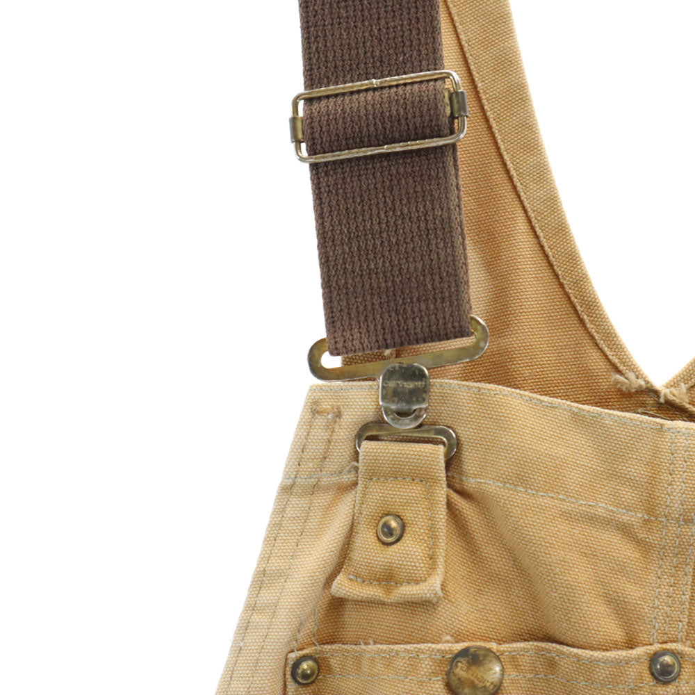 カーハート 90s オールド オーバーオール ベージュ系 Carhartt 裏キルティング メンズ