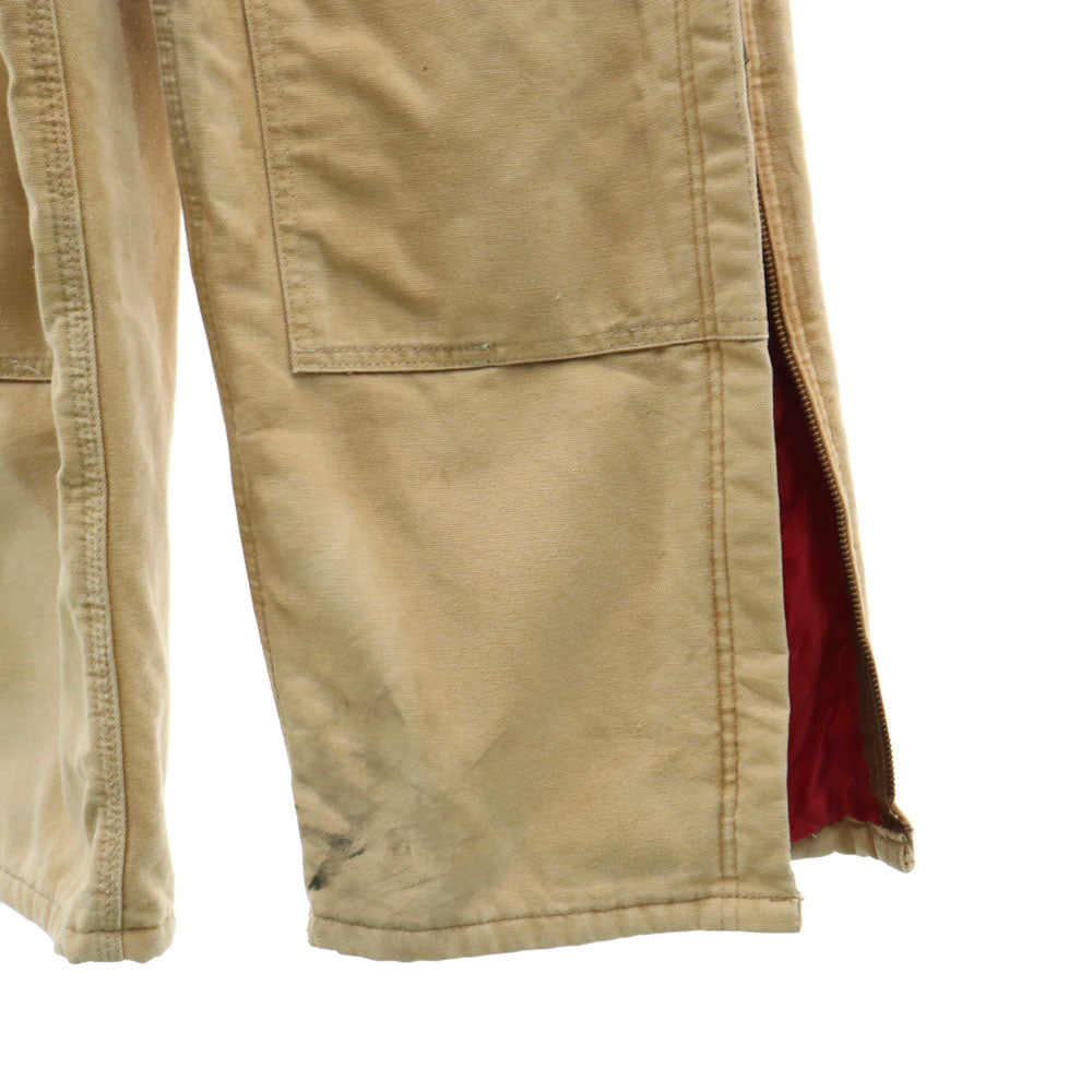 カーハート 90s オールド オーバーオール ベージュ系 Carhartt 裏キルティング メンズ